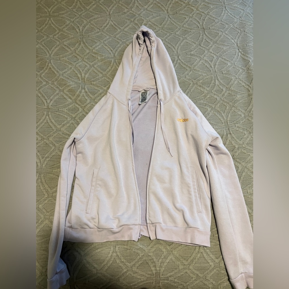 adidas purple zip-up hoodie